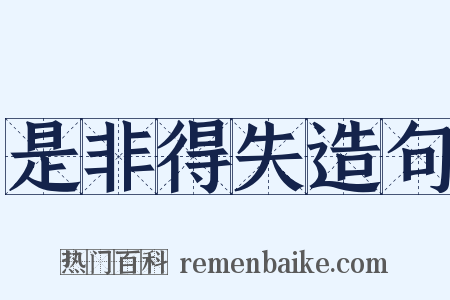 是非得失造句是什么意思的图片